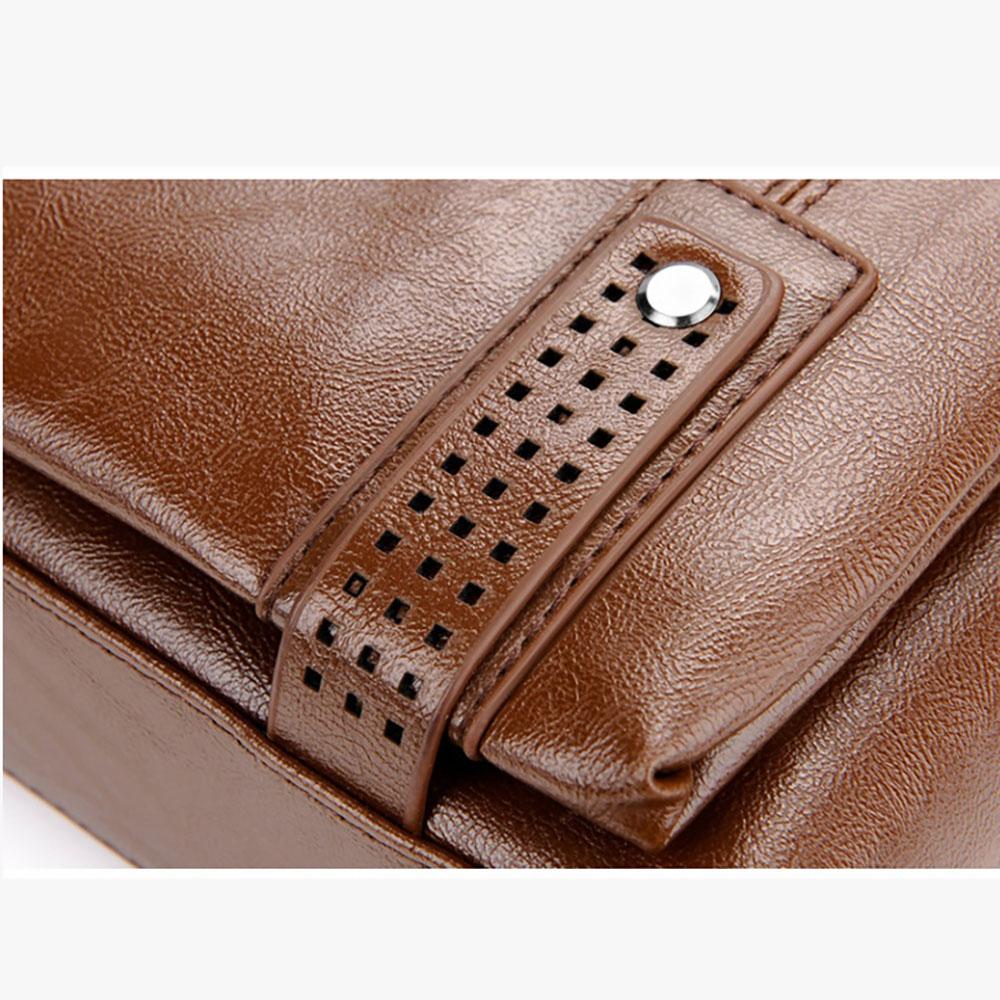 Мужская сумка через плечо Кожаная деловая вертикальная сумка через ...