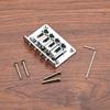 4 String Fixed Hardtail Bridge Vintage Bent Saddle Replacement Electric Guitar Bridge with Screws and Wrench Durable