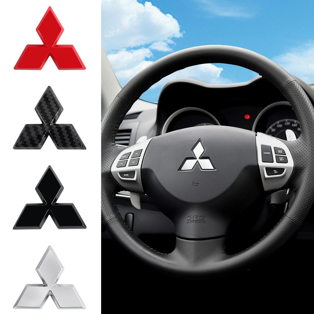 Adesivo Emblema Volante Auto in ABS Accessori Badge Per Mitsubishi Space Star Eclipse Cross ASX Xl Lancer 9 Galant Ralliart