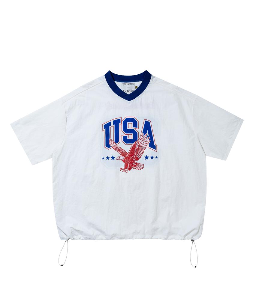 EXPRESSHOLIDAY Authentic Nylon Half T-Shirt_Usa