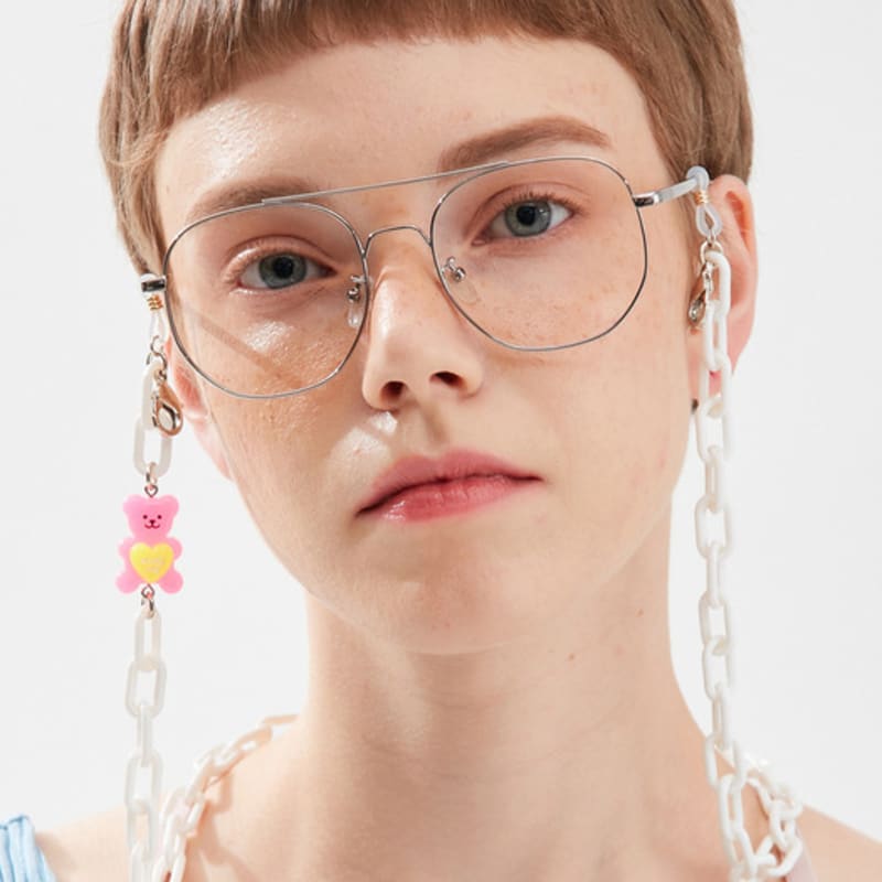 

MYBOO MY TeddyBear Mask + Eyeglasses Chain - white white