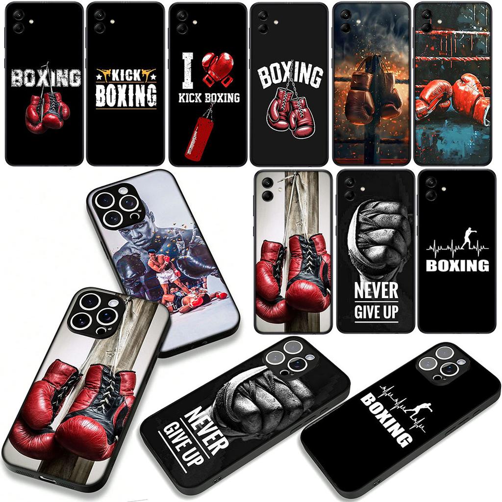 Strong Boxing Gloves Kickboxing Phone Cover Case for Apple iPhone 16 15 14 Plus 13 12 Mini 17 Pro Max + 16E Air 16+ ProMax
