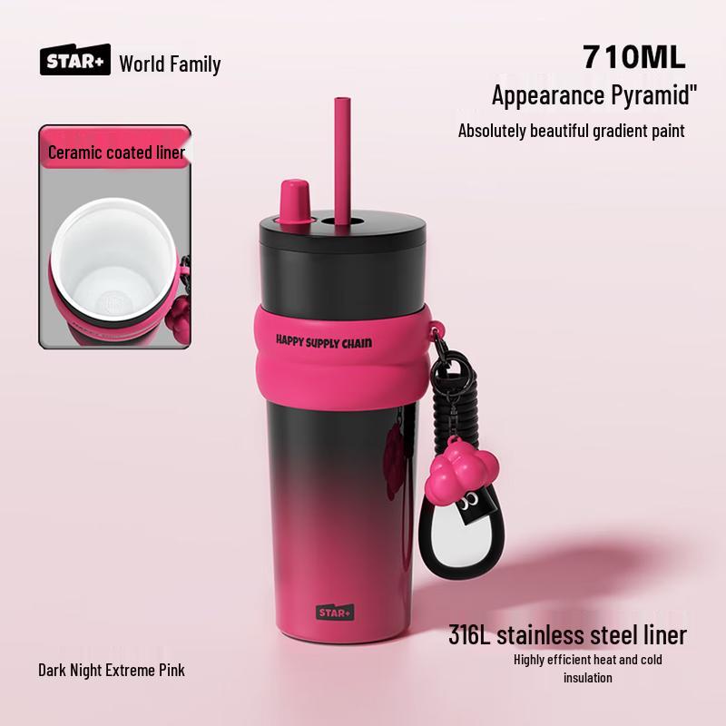 316L Stainless Steel Insulated Straw Water Bottle