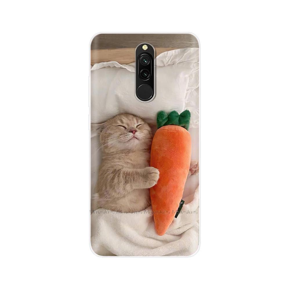 For Redmi 8 8A Pro Case TPU Silicone Shockproof Cat Phone Cover For Redmi 8 8A 7 7A redmi7 Transparent Funda Printing Soft Coque