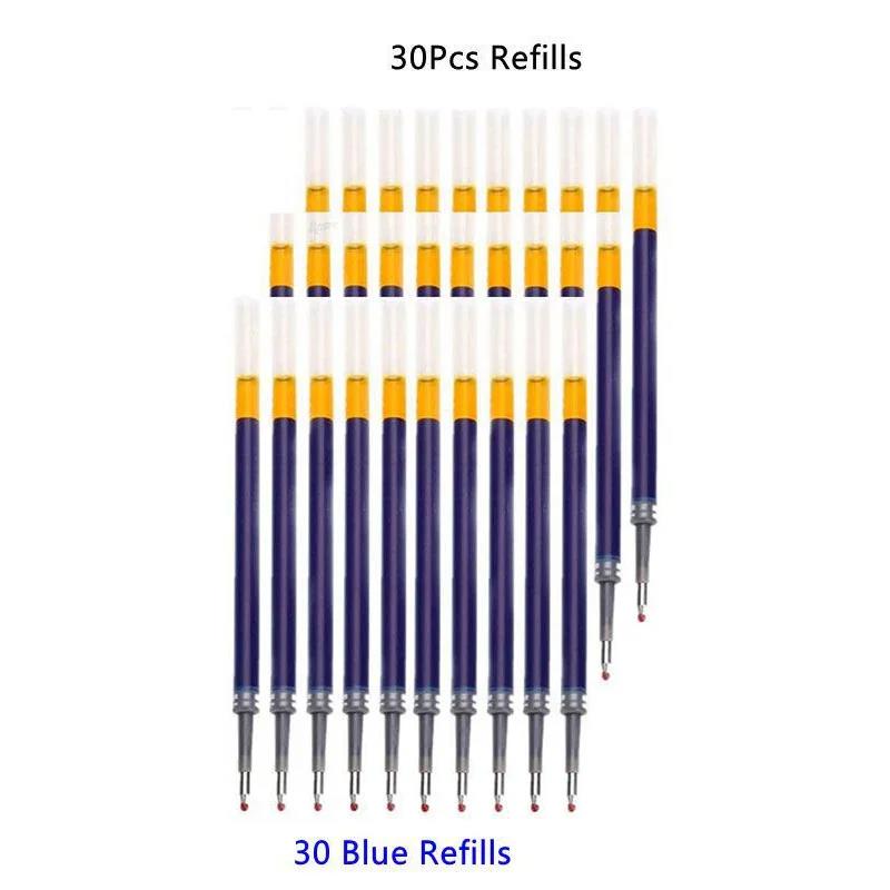 Retractable Gel Pens Refills Set Kawaii Stationery Writing Pen Black/Red/Blue Ink 0.5 Mm Ballpoint Pen Office School Supplies