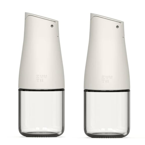 Zuutii 170ml Drip-Free Soy Sauce Dispenser, Dishwasher Safe, with Auto-Open Lid, Mini Glass Container, Light Cream, Oil Bottle, and Other Condiments,