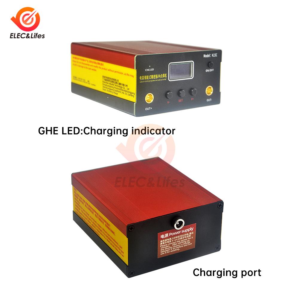 Portable Spot Welder DIY Handheld Spot Welding Machine 1-11ms Pulse Energy Storage Spot Welding for 18611 Lithium Battery