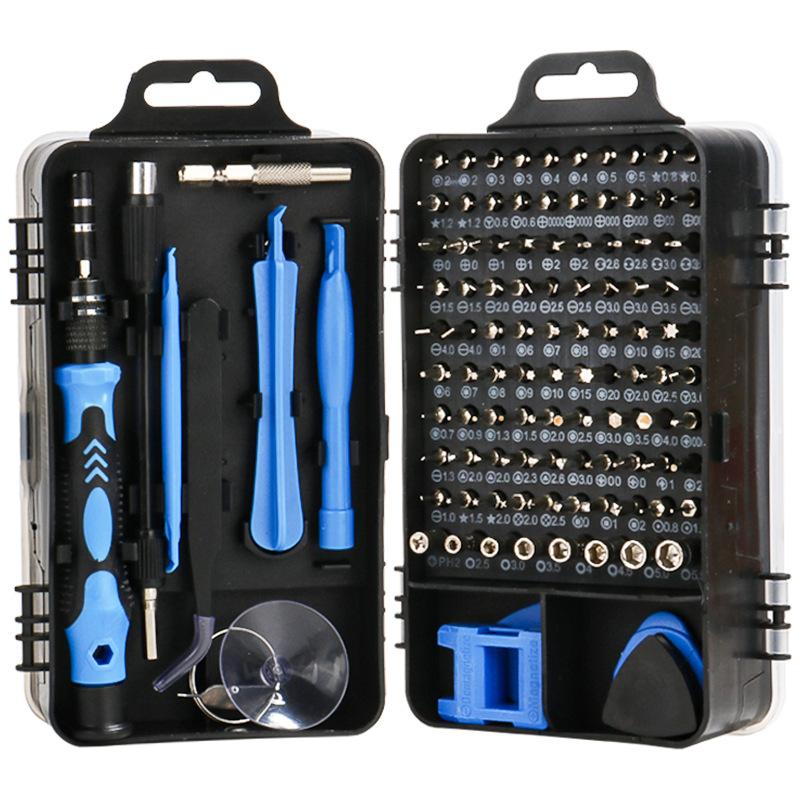 Clock Digital Mobile Phone Disassembly and Maintenance Tool, Carbon Steel Multi-purpose 115-in-1 Affordable Version Screwdriver Set