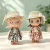 Zsiga Straw Hat Floral Dress Set for 1/8 Movable Gaji Sister Doll - Clothes Only