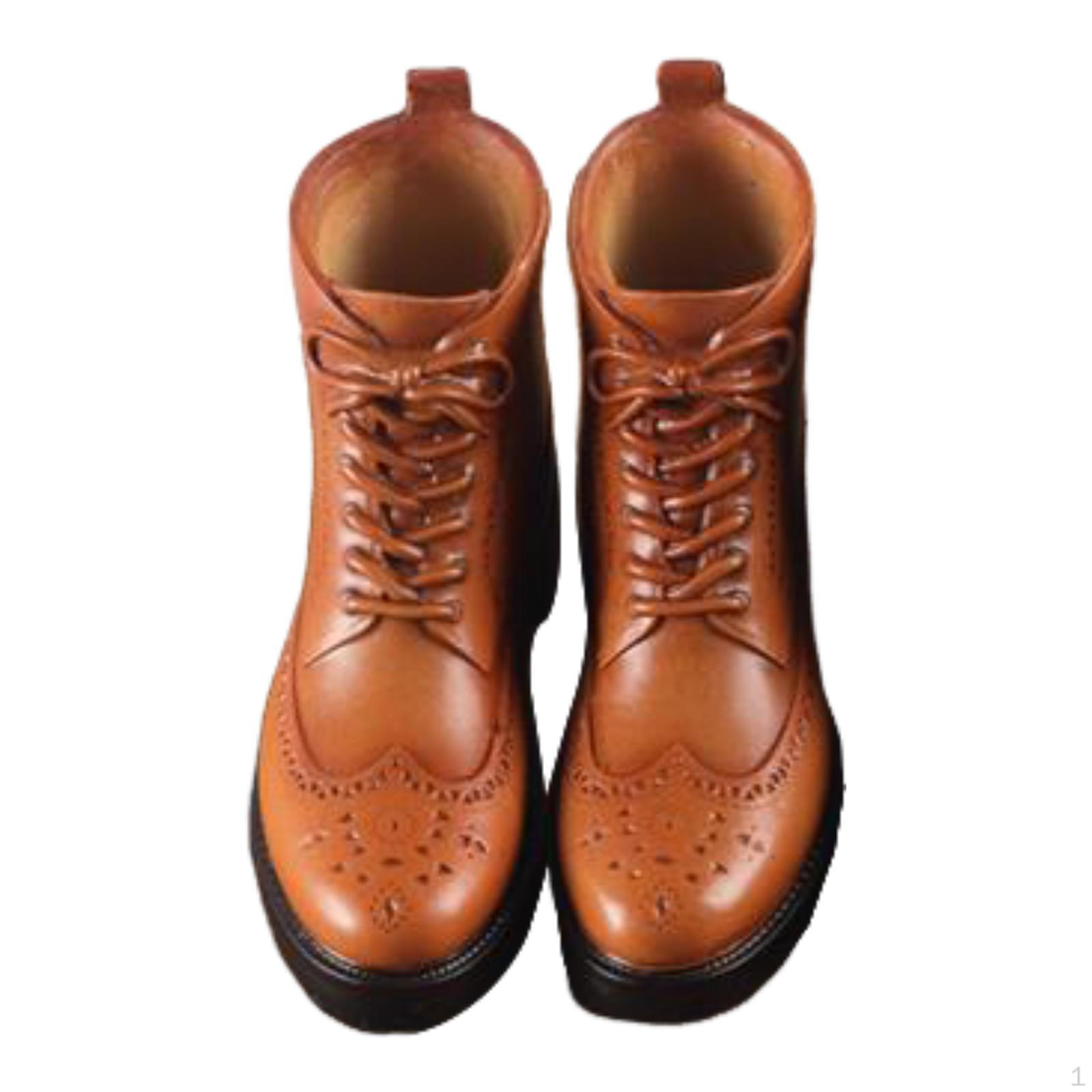 

Сапоги для фигурки масштаба 1/6, нарядные, винтажные, классические, для демонстрации, коллекционные, ПВХ, для 12-дюймового экшена Yellow Brown