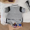Korean Style Boys' Polo Shirt Summer Suit – New Trendy, Slim Fit, Short-Sleeved Casual Sportswear.