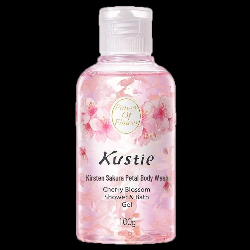 Kustie Sakura Petal Shower Gel Travel Set