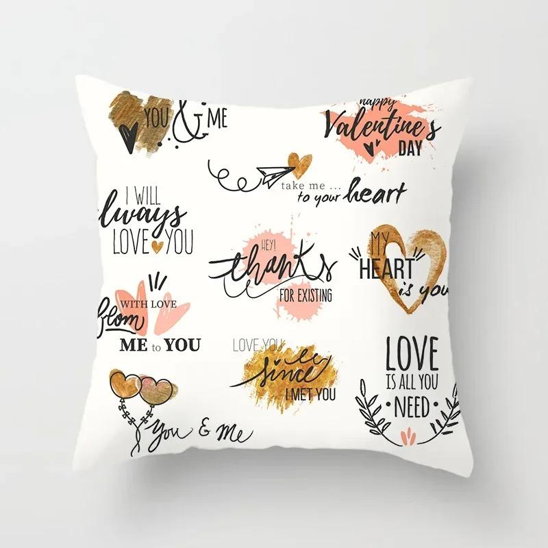 Inspirational Phrases Double-sided Printed Pillow Cover Short Plush Suitable Living Rooms Bedrooms Sofas Throw Cushion Cover