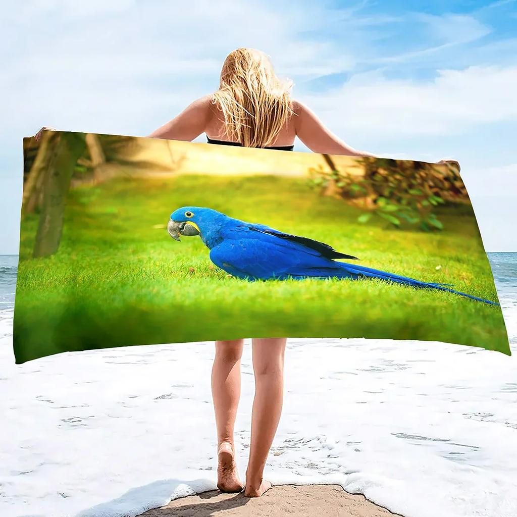 Beach Towel Parrot Oversized Clearance Lightweight Compact Pool Towels, Extra Large Sand Free Super Absorbent Travel Pool Towel