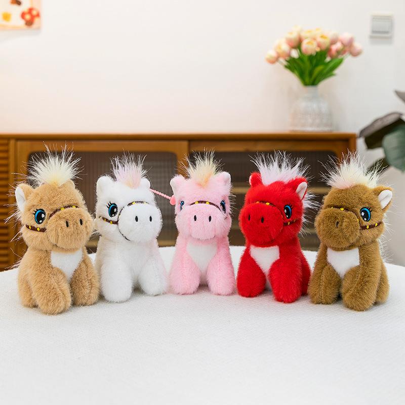 Süßer süßer Pony-Anhänger Plüschtier Puppe Pony-Taschen-Anhänger Schlüsselanhänger Stoffpuppe