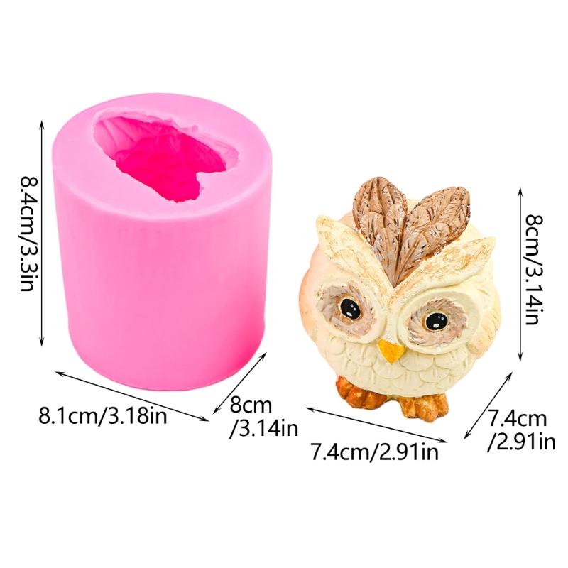 Repeat-Use Owls Molds for DIY Baking and Craft Casting, Detailed 3D Shape for Cake Decorating and Chocolate Making