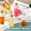 1.7oz Plastic Spirit Bottles Mini Liquor Bottles Set, Mini Plastic Alcohol Shot Bottles with Caps, Funnels, Kraft Tags for Party