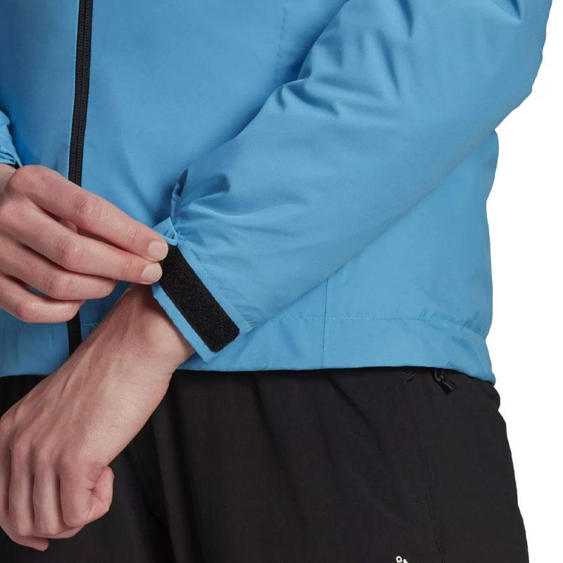 Adidas Womens Mountain Rain Resistant Jacket With Letter Print Women Jacket Blue HA2318