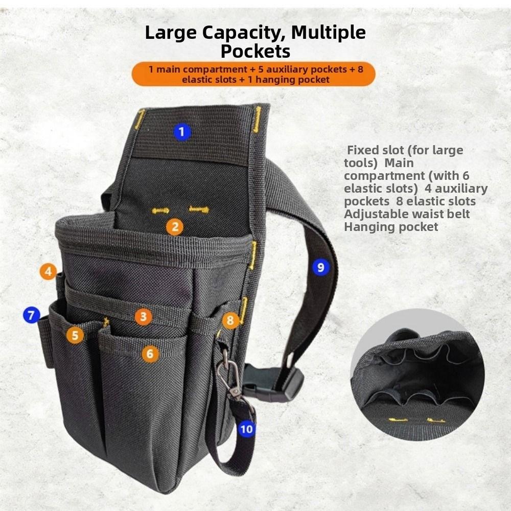 Thickened Waist Belt Pouch Multi-layer Hardware Tool Pouch Electrician Tool Bag  Electrician