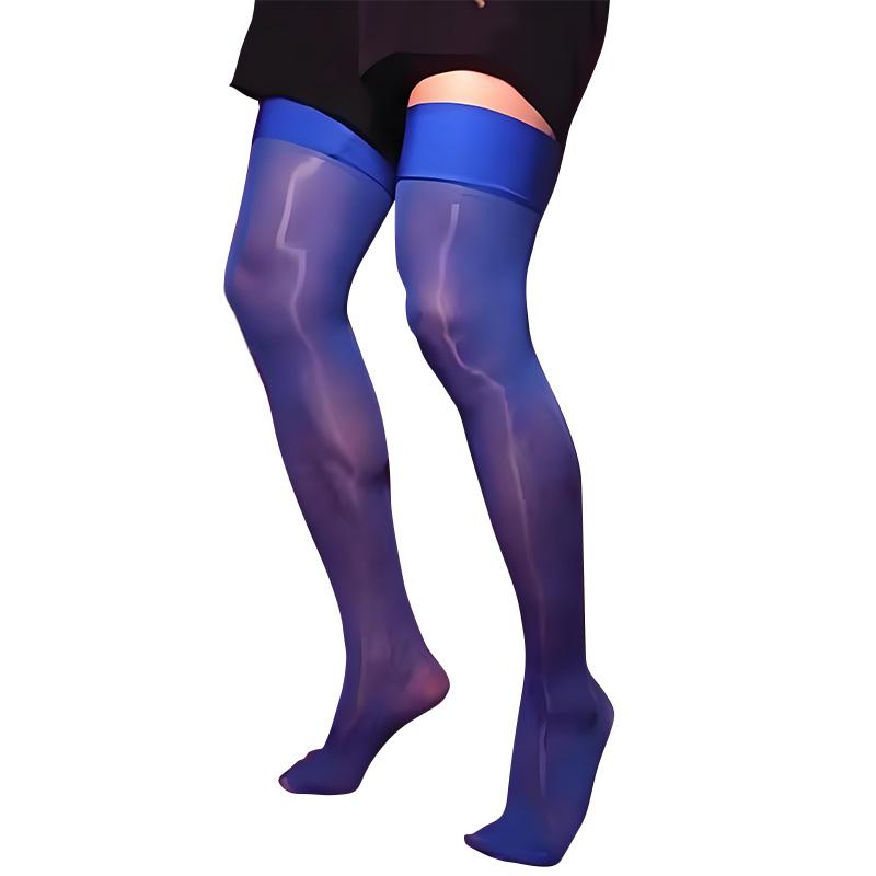 1 Çift Şeffaf Parlak Nefes Alabilir İz Bırakmayan Erkek Şeffaf Ultra İnce Yağ Parlak Çorap Tayt