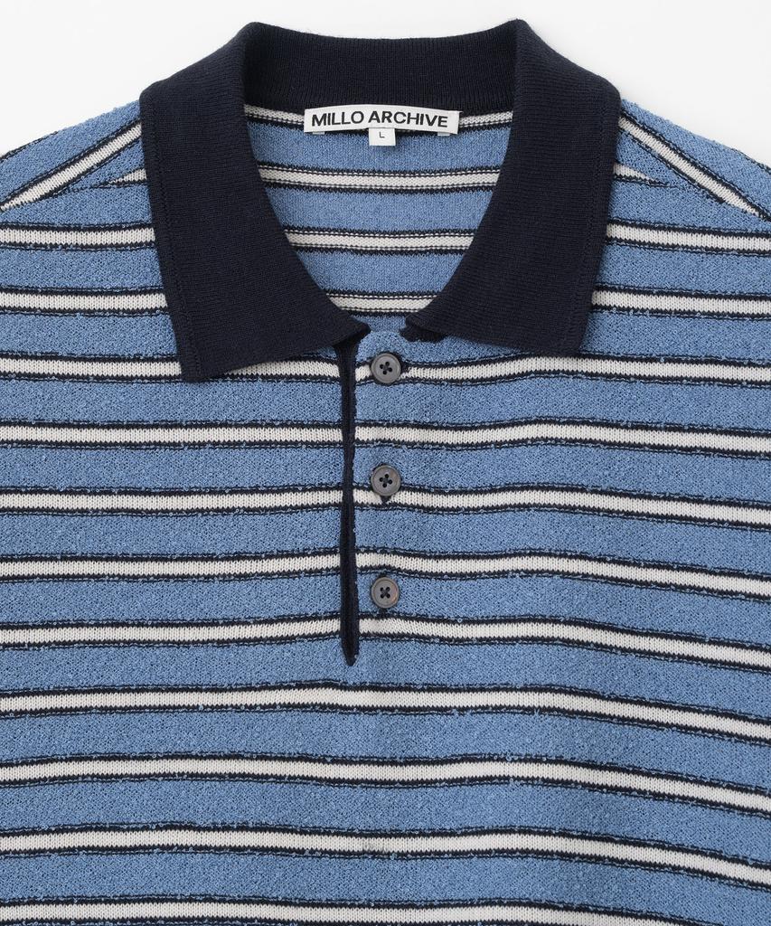 MILLO ARCHIVE Farnen Half Collar Knit [Mid Blue]
