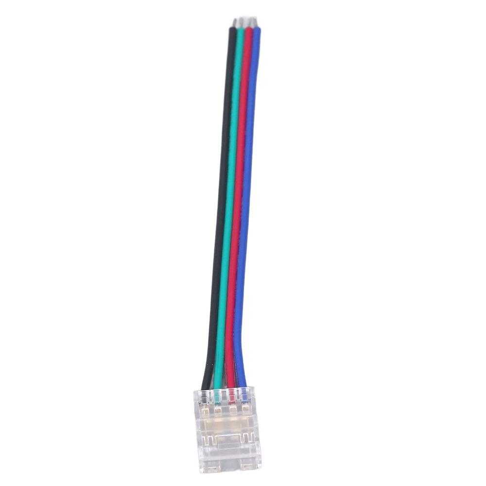 10pcs 4PIN COB LED Connectors 10mm Wire to Strip Connectors RGB Light Connectors For Home Party