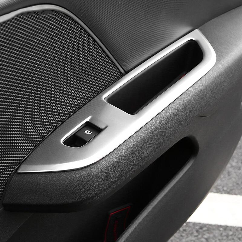 Stainless Steel For Chevrolet CAVALIER 2017 2018  Car Door Window Glass Lift Control Switch Panel Cover Trim Accessories LHD