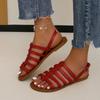 Fashion Women's Fashion Soft Soled Sandals Summer New Round Head Open Toe Thin Belt Anti-slip Wear-resistant Flat Shoes