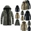Luxuriously Faux Fur Lined Men's Parka Coat Hoodie Zipper Winter Jacket