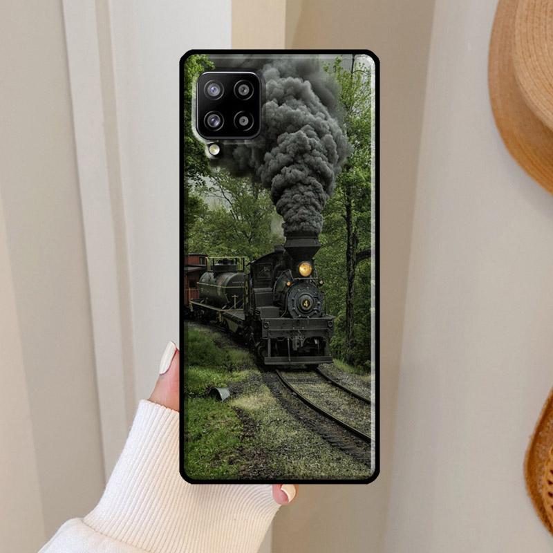 Classic Steam Train Railway Case For Samsung Galaxy A16 A56 A36 A26 A25 A54 A34 A14 A52 A32 A12 A13 A33 A53 A15 A35 A55