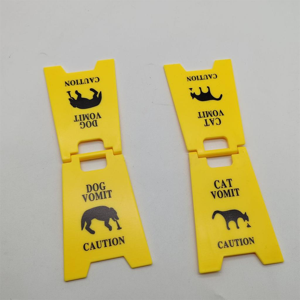 Humorous Cat Vomit Sign Desk Decoration Dogs Vomit Sign Perfect For Pet Owners And Animal Clinics Cat Humor Decors