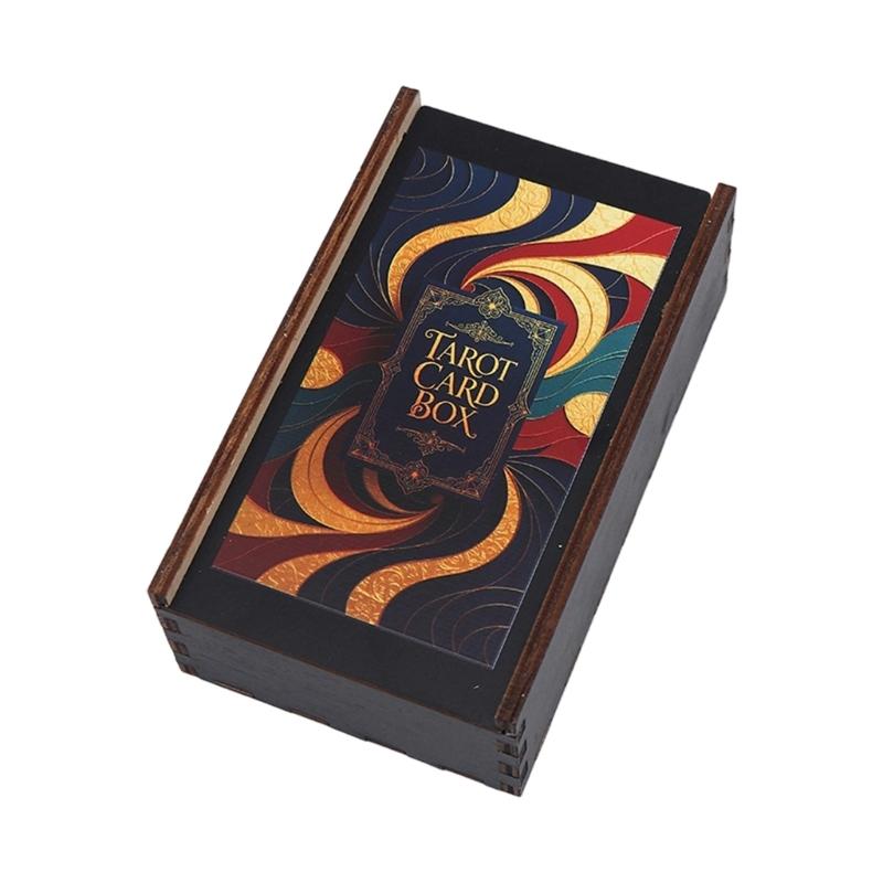 Rechteckige Holzkarte Box Spielkarten Tarots Behälter Schmuck Aufbewahrungskoffer Verpackung Poker Spiel Leere Poker Karten Aufbewahrungskoffer