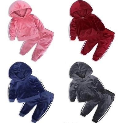 Primavara si Toamna Seturi de haine din catifea baieti si fete pentru copii hanorac + pantaloni de trening tinute trening cu gluga imbracaminte copii costum sport moda