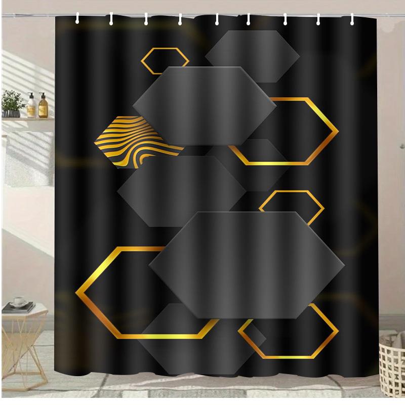 Flowers fruits washable Dirt-Resistant Shower Curtain Shower Head waterproof Polyester Bath Curtain For Home Decor Accessories