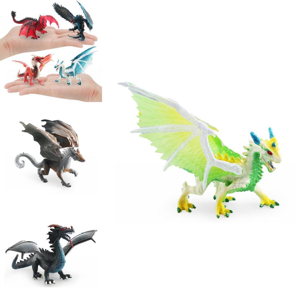 Colorful Pvc Dragon Creations Western Mythology Ice Dragon Fire Eagle Steel Dragon Tabletop Decor