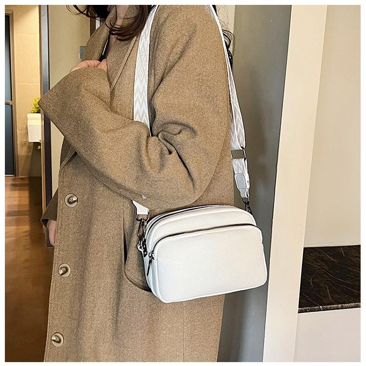Minimalist Multi Layer Faux Leather Shoulder Bag Fashion Crossbody Purse for Women KTB