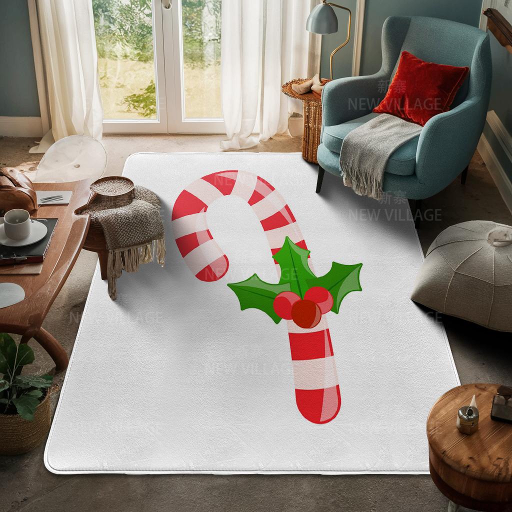 House Entrance Carpet Home Door Mat Living Room Bath Foot Bathroom Non-slip Water Absorption Rugs Bath Merry Christmas Winter