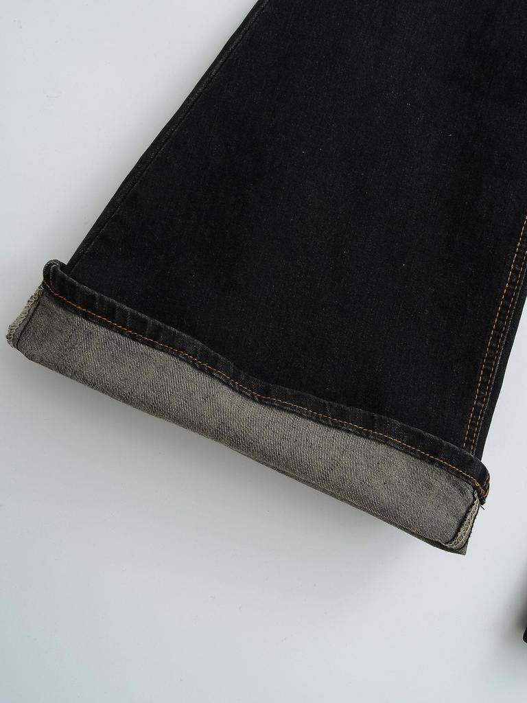 American Retro Distressed Stretch Jeans - Women's Micro-Flare Hip-Lifting Pants, 2025 Early Spring Collection