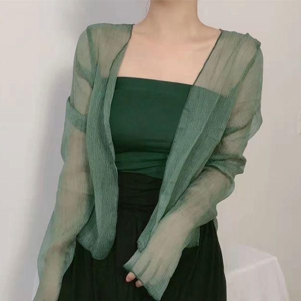 

Этнический современный танцевальный костюм женский балетный тонкий кардиган солнцезащитная одежда летняя мягкая марля XL