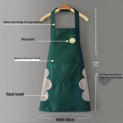 Grembiule con Logo in PVC Impermeabile e Antimacchia con Cinturino per Cucina e Ristorazione