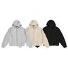 Unisex Oversized Hooded Zip-Up Sweatshirt Streetwear Deconstructed Design Fall Casual Outerwear