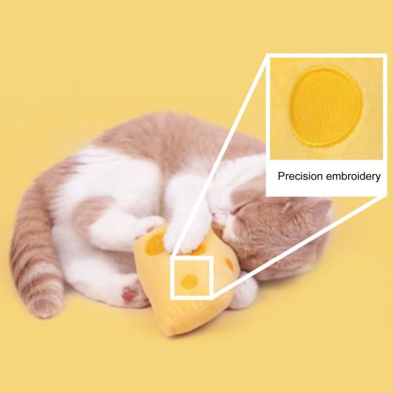 Pet Toy Creative Shape Wear Resistant Attractive Puppy Kitty Toy Cheese Modeling Chew Toy for Home