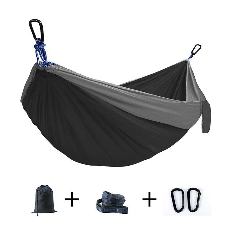 Popular Outdoor Nylon Hammock with Binding Ropes for Camping