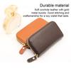 Leather Key Case Card Holder Zipper Purse Universal Holder Organizer Vintage Premium Multifunctional Unisex Purses
