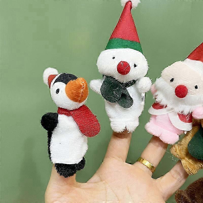 2set Christmas Decor, Christmas Finger Puppets Finger Dolls for Storytelling Christmas Party Favours