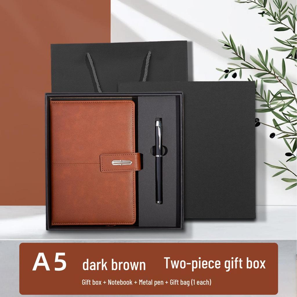 Buckle Business A5 PU Leather Notebook Gift Set with Customizable Logo
