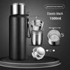 316 Stainless Steel Men's Large Capacity Insulated Outdoor Travel Mug with Tea & Water Separation, Custom Logo