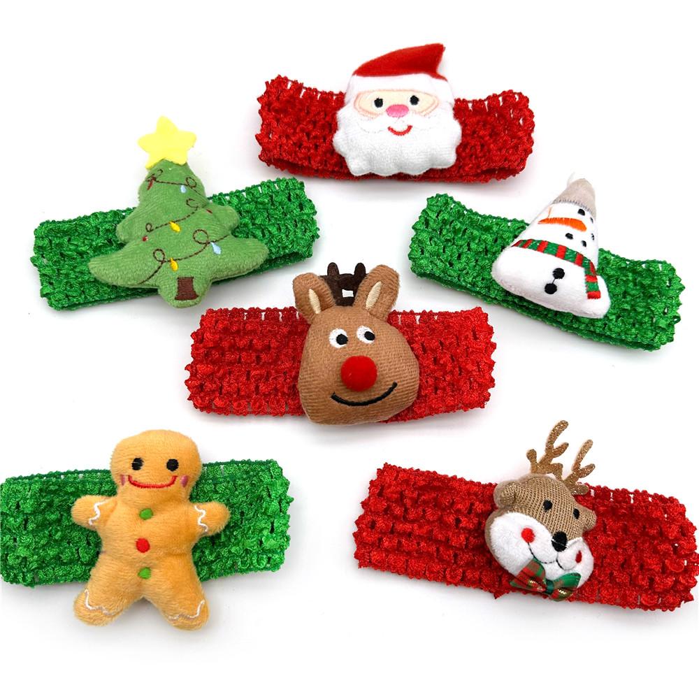 30/50pcs Large Dog Bowties Snowman Christmas Tree Deer Style Dog Collar Small Middle Large Dog Pet Supplies Dog Accessoreis Bows
