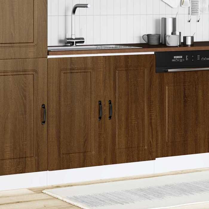 VidaXL Base Cabinet for Sink Kalmar Artisan Oak Engineered Wood, Kitchen Base Cabinet, Kitchen Base Cabinet with Door 853454