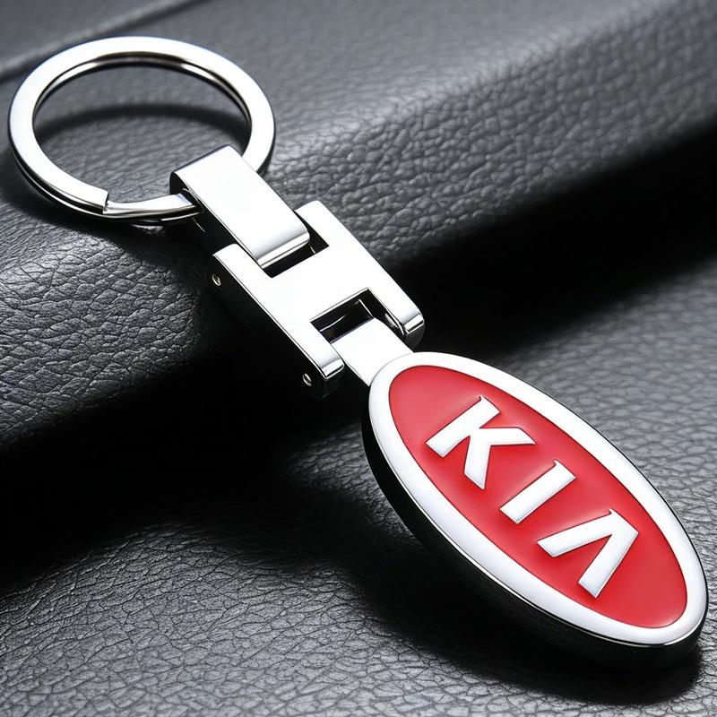 SLRB3 KIA Logo Metal Car Keychain - Stylish Auto Key Ring For KIA K3 Sportage Carnival K5 Seltos Pegas KX1 EV5 Sonet EV6 K4 EV3 Ceed